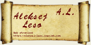 Aleksej Lešo vizit kartica
